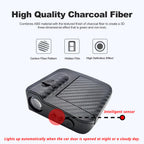 Wireless puddle light with charcoal fiber-style body, motion sensing, and no-drill adhesive mounting design.